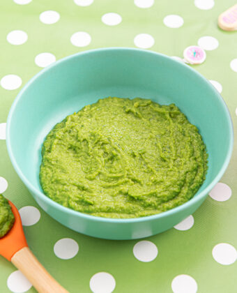 Peas avocado and basil puree baby recipe