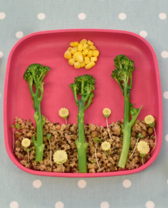 Tropical broccoli jungle sensory fun toddler recipe