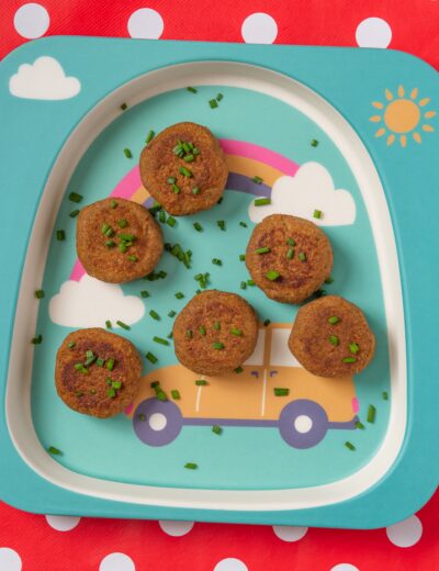 Mushroom lentil burgers toddler recipe