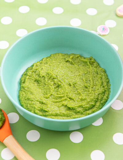 Peas avocado and basil puree baby recipe