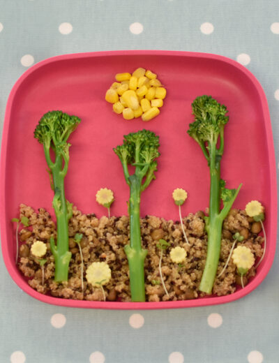 Tropical broccoli jungle sensory fun toddler recipe