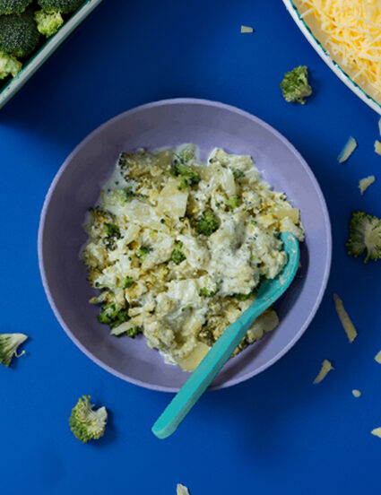 Cheese broccoli and potato gratin toddler recipe