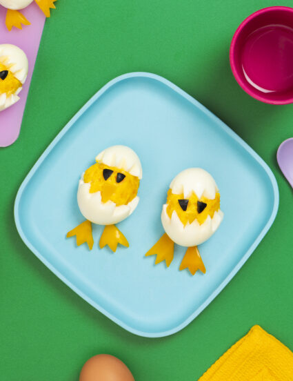 Devilled egg chicks toddler recipe