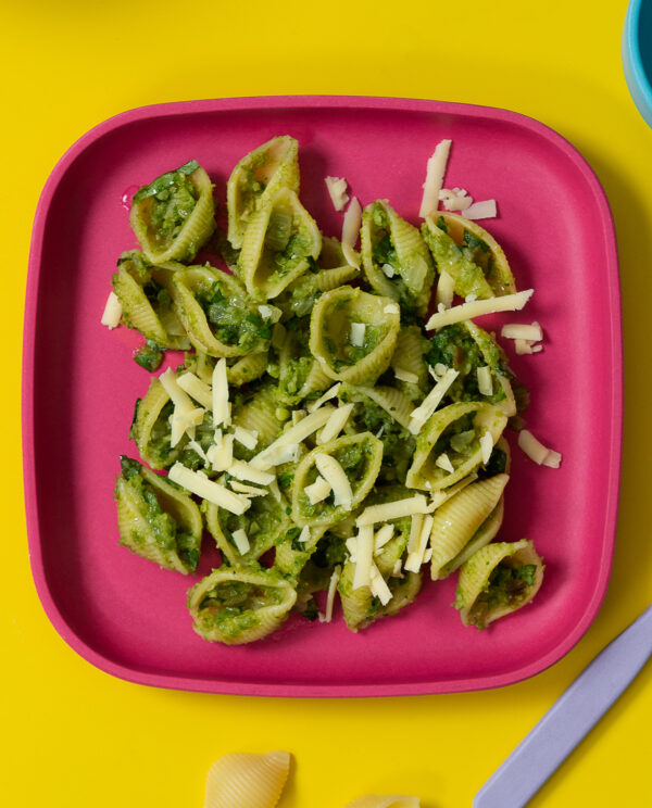 Green bean pesto pasta toddler recipe