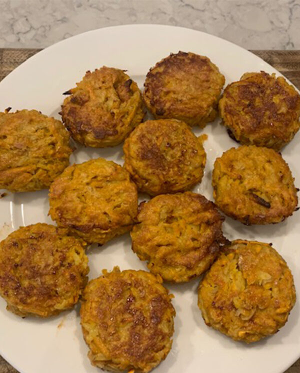 Potato and carrot rosti toddler recipe