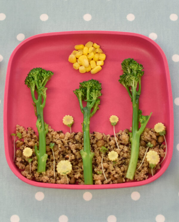 Tropical broccoli jungle sensory fun toddler recipe