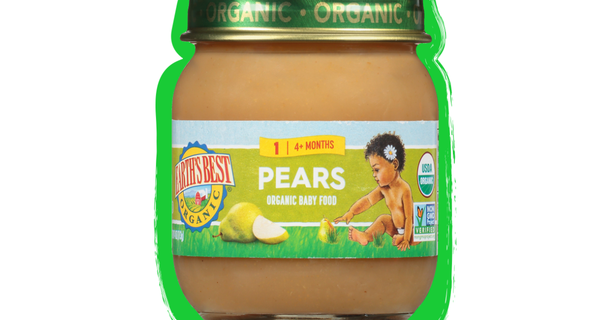 Pears Baby Puree Jarred Baby Food Earth s Best