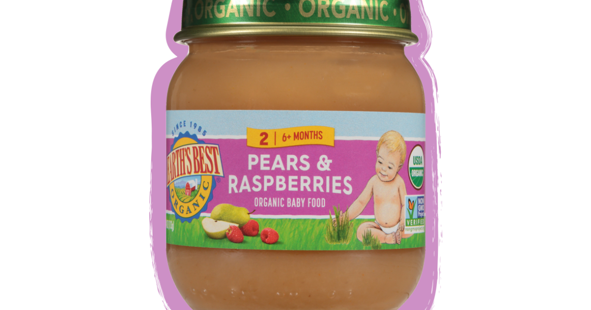 Pears + Raspberries Baby Puree Earth's Best