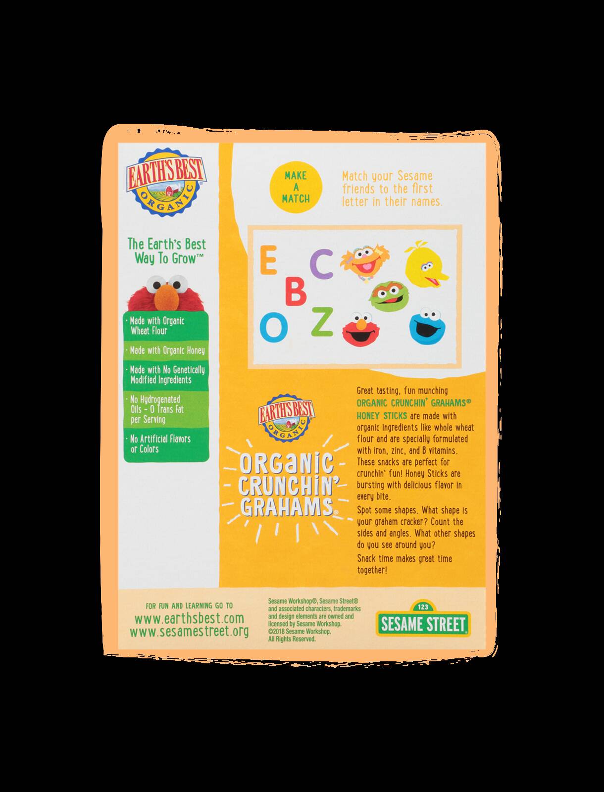 Crunchin grahams honey sticks kids toddler snacks earth s best