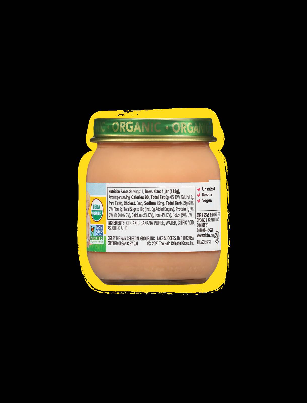 Banana Baby Puree Jarred Baby Food Earth's Best