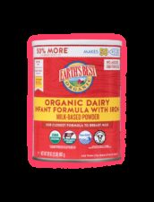 Earths best organic dairy infant formula 35oz fop