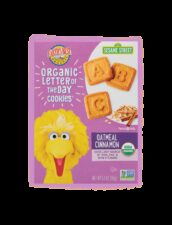 Earths best organic oatmeal cinnamon organic letter of the day cookies fop