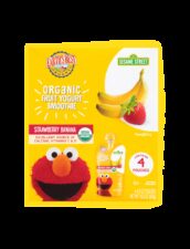 Earths best organic strawberry banana fruit yogurt smoothie 4 pack fop