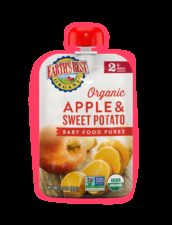 Earths best organic sweet potato apple baby food fop