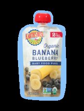 Earths best organic banana blueberry baby food fop