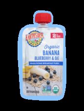 Earths best organic breakfast blueberry banana baby food fop