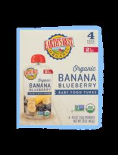 Earths best organic banana blueberry baby food 4 pack fop