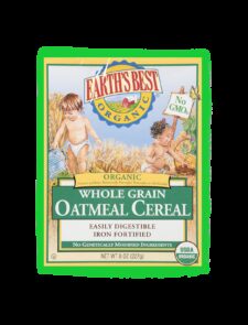 Earths best organic oatmeal baby cereal fop