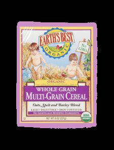 Earths best organic multigrain baby cereal fop