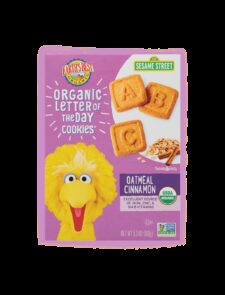 Earths best organic oatmeal cinnamon organic letter of the day cookies fop