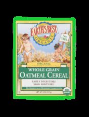 Earths best organic oatmeal baby cereal fop
