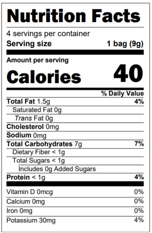 Staw mango hoops 4ct nutrition