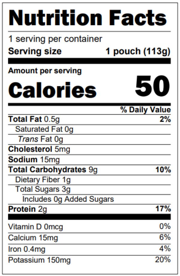 Potatoes and turkey label