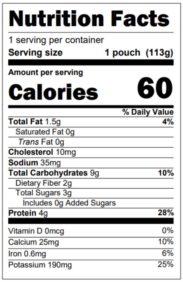 Chicken casserole label