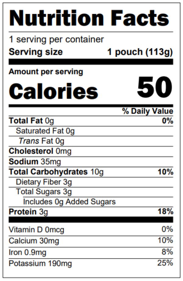 Veggie bean medley label