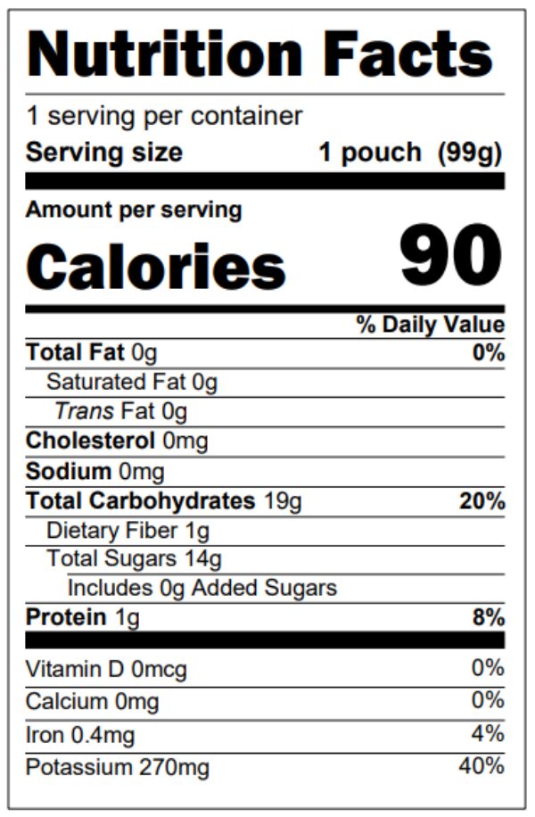 Banana raspberry label