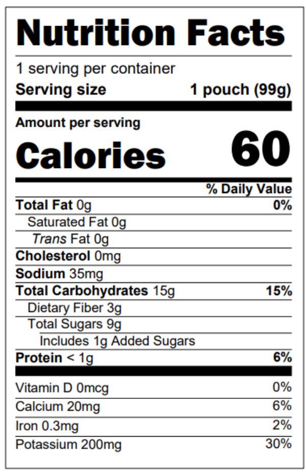 Carrot pear label