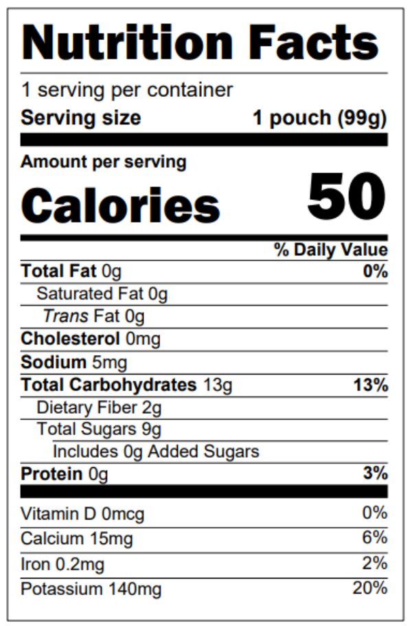 Apple straw spinach label