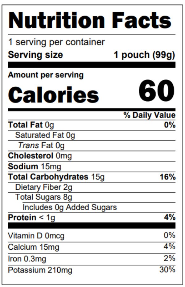 Pear butternut squash label