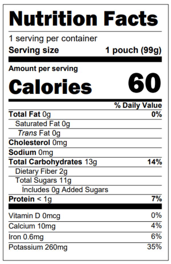 Peach mango label