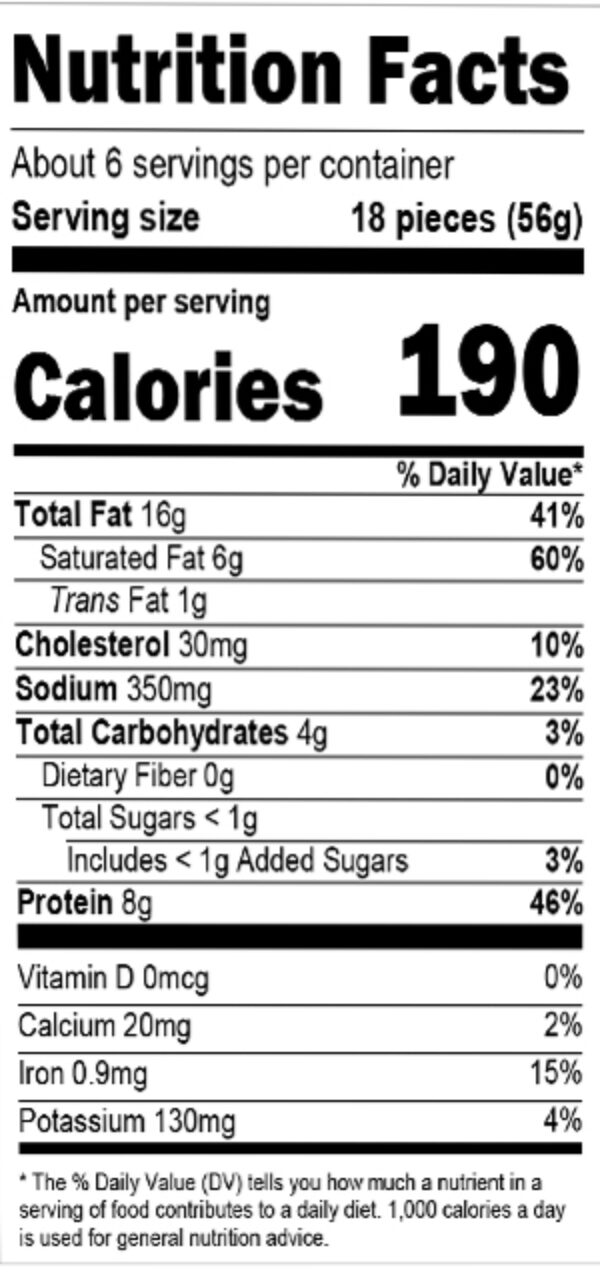 Earths best frozen mini beef meatballs nutritional facts