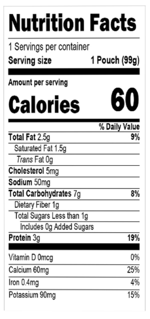 Earths best organic cheesy pasta baby food nutritional facts