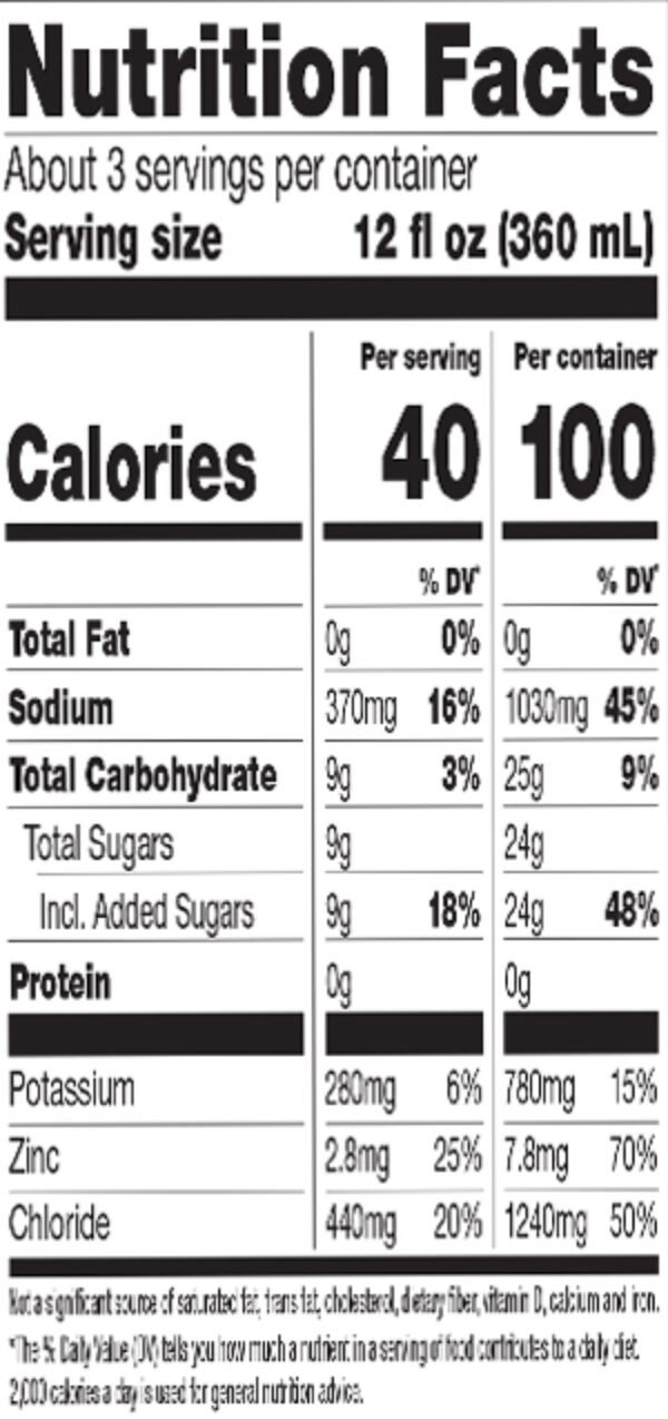 Earths best organic grape electrolyte drink kids nutritional facts