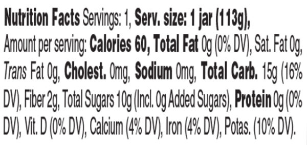 Earths best pears nutritional facts