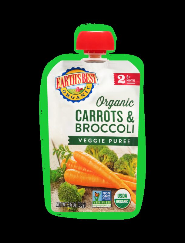 Earths best organic carrots broccoli baby food fop