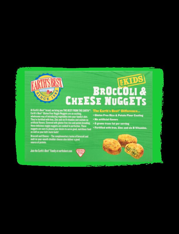 Earths best gluten free broccoli cheese nuggets toddler bop