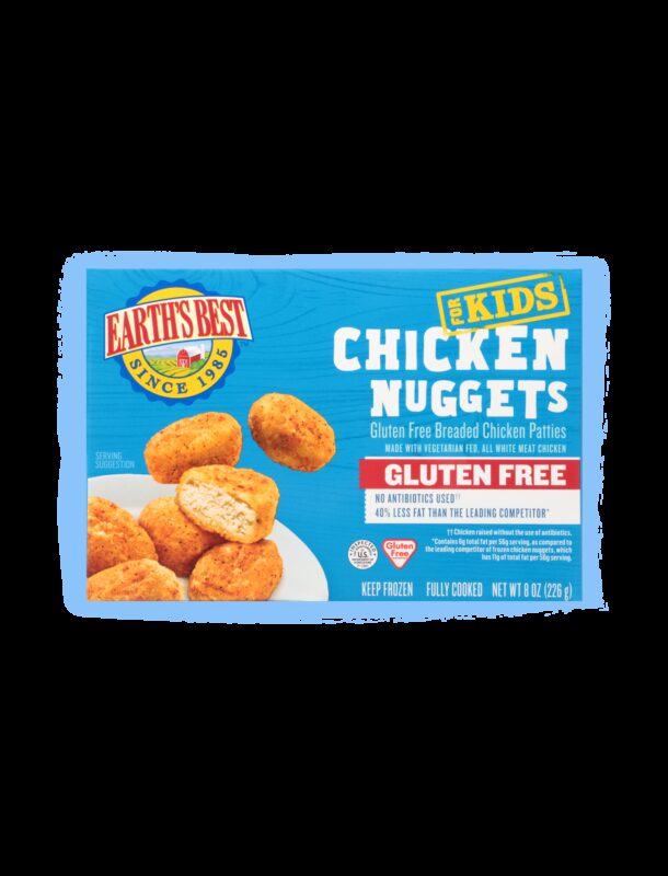 Earths best gluten free baked chicken nuggets toddler fop