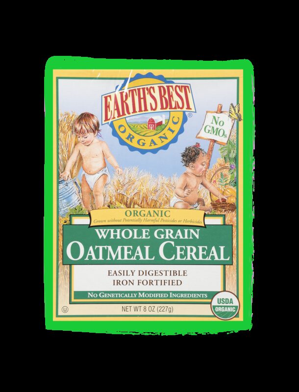 Earths best organic oatmeal baby cereal fop