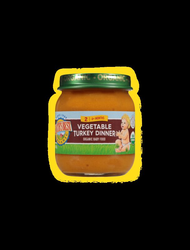 Earths best organic vegetable turkey baby food jarred fop