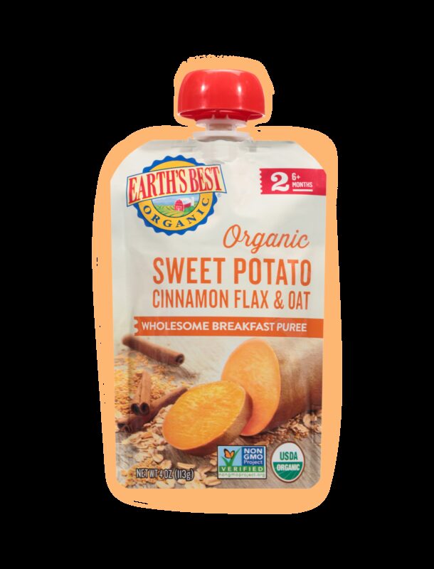 Earths best organic sweet potato cinnamon baby food fop