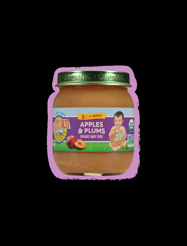 Apple and plum puree for babies hot sale