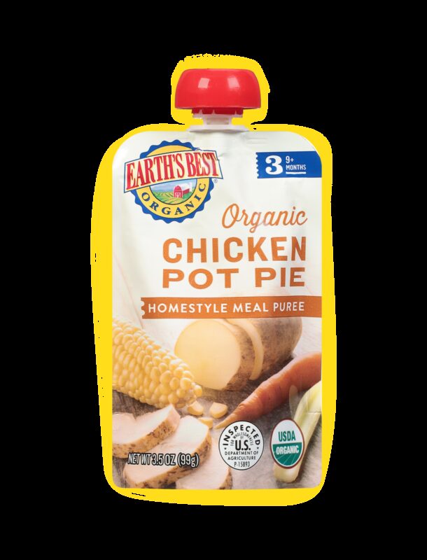 Earths best organic chicken pot pie baby food fop