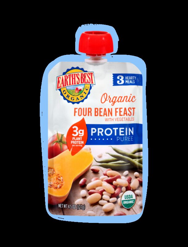 Earths best organic four bean feast organic protein pouch fop