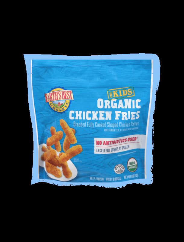 Earths best organic chicken fries toddler fop