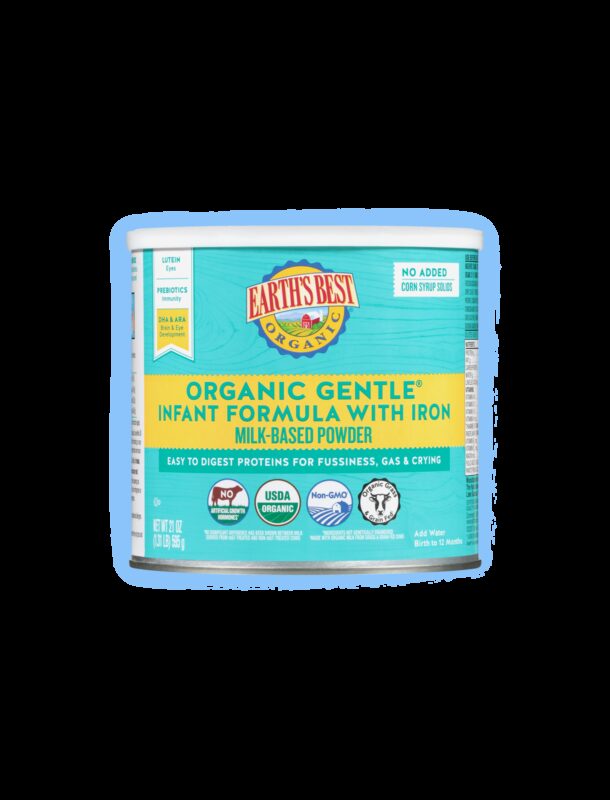 Earths best organic gentle infant formula 23 2oz fop