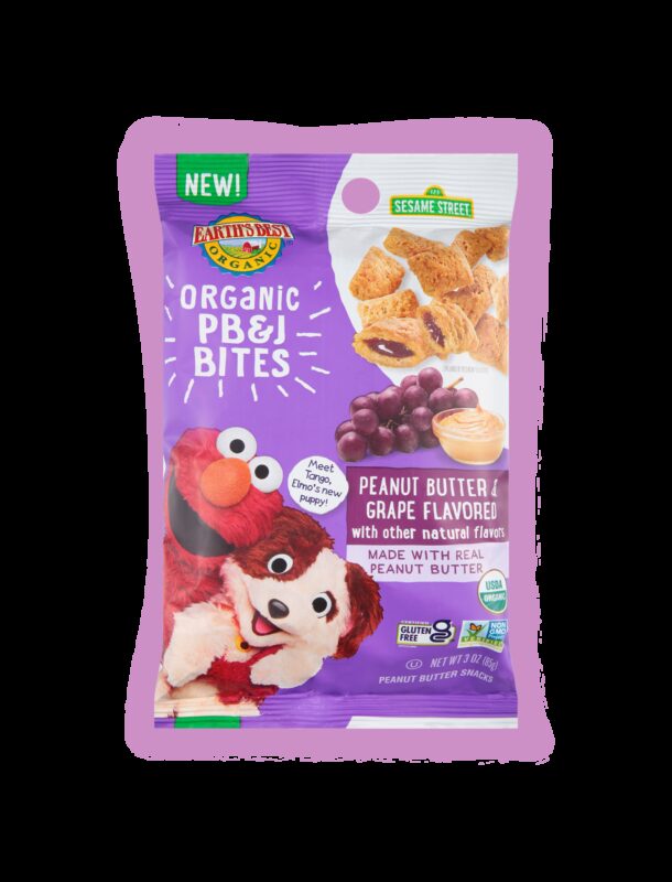 Earths best organic pb j bites grape fop